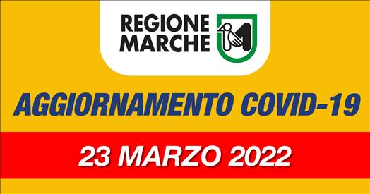Coronavirus Marche: aggiornamento dati dal Servizio Sanità - situazione al 23/03/2022 ore 12.00