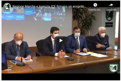 Regione Marche e Agenzia ICE firmano un accordo per l’internazionalizzazione