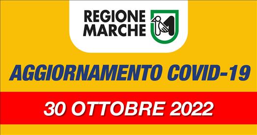 Coronavirus Marche: aggiornamento dati dal Servizio Sanità - situazione al 30/10/2022 ore 12.00