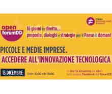 Piccole e medie imprese: Accedere all’innovazione tecnologica. Domenica 13 Dicembre 2020. Si parlerà anche di SMART AGE progetto finanziato dal POR FESR della Regione Marche.