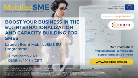 Opportunità di internazionalizzazione per le PMI - Evento di Presentazione_Progetto Europeo MobiliseSME