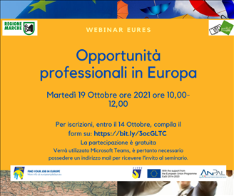 Opportunità in Europa - Webinar Regione Marche del 19 Ottobre