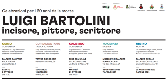 60 anniversario di Luigi Bartolini: cinque città in rete per celebrare il poliedrico artista