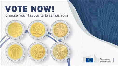 Erasmus Coin 2022: Vota il tuo design preferito per i 35 anni del programma Erasmus+