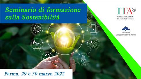 Seminario sulla sostenibilità per le PMI 29 e 30 marzo 2022