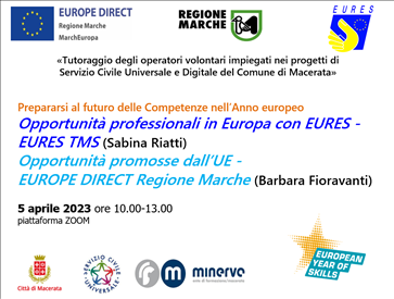 Workshop “Prepararsi al futuro delle Competenze nell’Anno europeo: Opportunità professionali in Europa con EURES - EURES TMS e Opportunità promosse dall’UE per i giovani”