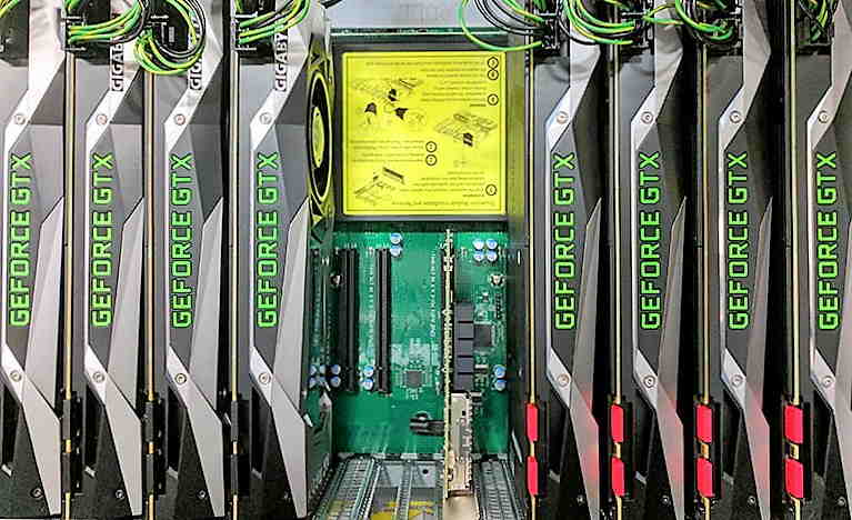 Server SuperMicro per elaborazioni di calcolo parallelo con GPU Nvidia 1080 GTX