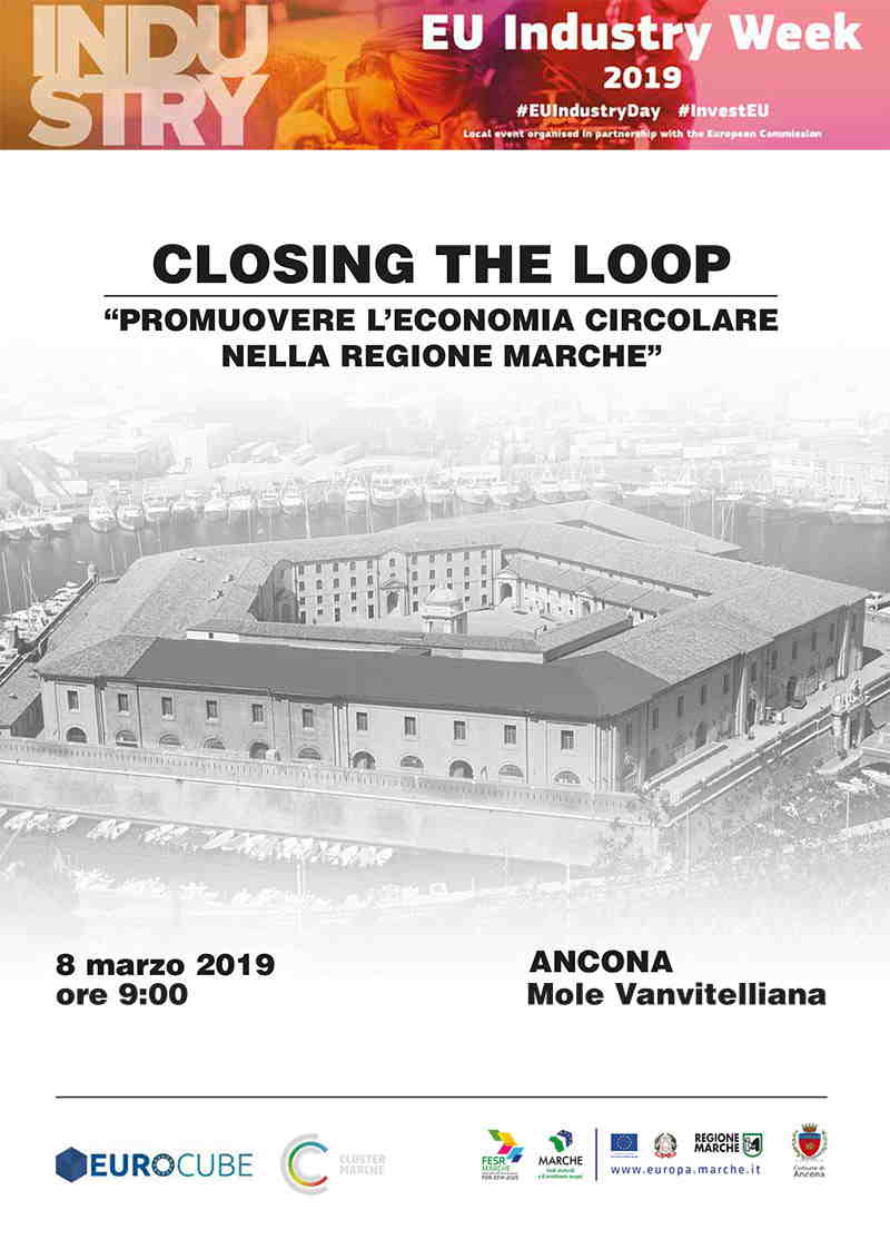 Locandina evento Closing the Loop - economia circolare 2019