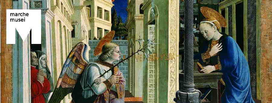 Giovanni Angelo di Antonio, Annunciazione (part.), Camerino, Polo Museale di San Domenico