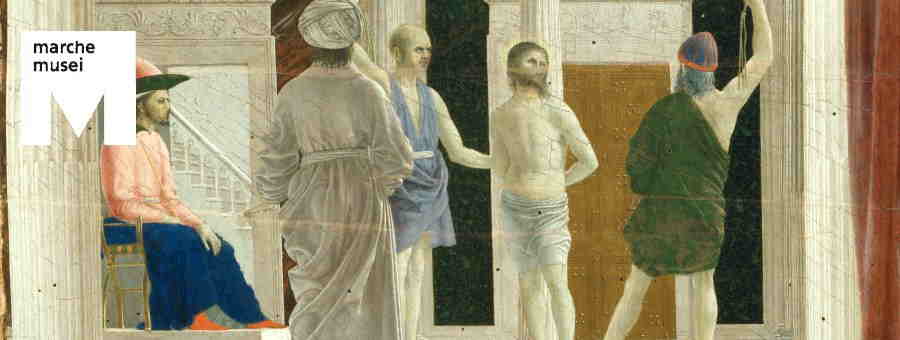 Piero della Francesca, La Flagellazione (part.), Urbino, Galleria Nazionale delle Marche