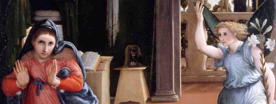 Lorenzo Lotto, Annunciazione (part.), Recanati, Museo Civico Villa Colloredo Mels