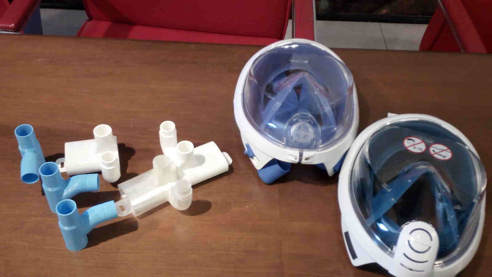 maschere Decathlon donate a Regione Marche e adattatori per respiratori stampati in 3D da Unicam
