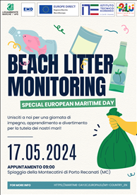 Giornata Europea del Mare: Sensibilizzazione e Monitoraggio dei Rifiuti sulla Spiaggia della  Montecatini a Porto Recanati