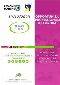Webinar Opportunità in Europa 19 dicembre 2023