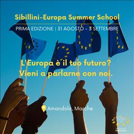 Sibillini-Europa Summer School ad Amandola dal 31 Agosto al 3 Settembre 2023