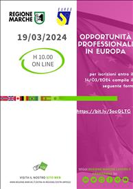 Webinar Opportunità professionali in Europa - 19 marzo 2024