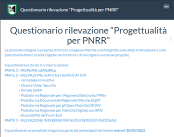 Disponibile fino al 30 aprile il questionario per la rilevazione dello stato dei servizi digitali delle PA locali ai fini del PNRR