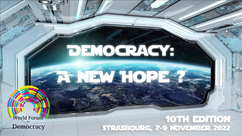 Forum mondiale sulla democrazia a Strasburgo dal 7 al 9 novembre 2022