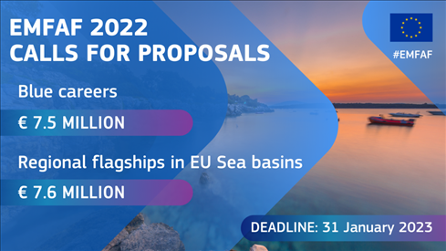 Invito a presentare progetti faro regionali a sostegno dell’economia blu sostenibile nei bacini marittimi dell’UE