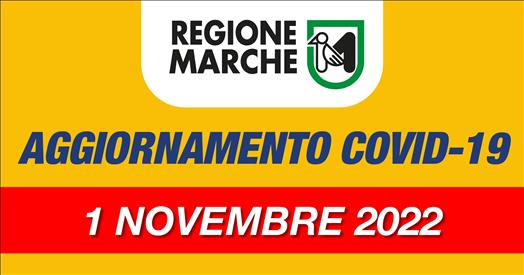 Coronavirus Marche: aggiornamento dati dal Servizio Sanità - situazione al 01/11/2022 ore 12.00