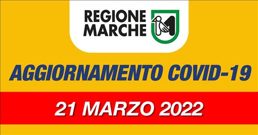 Coronavirus Marche: aggiornamento dati dal Servizio Sanità - situazione al 21/03/2022 ore 12.00