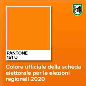 È arancione il colore ufficiale della scheda elettorale per le elezioni regionali 2020
