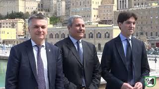 Polo intermodale Marche – sopralluogo del viceministro Rixi con il presidente Acquaroli