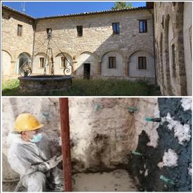 Pieve Torina, rush finale per la riparazione dell’ex convento di Sant’Agostino