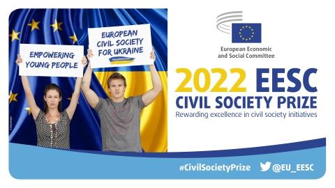 Premio 2022 per la società civile del Comitato Economico e Sociale Europeo dedicato ai giovani e all'Ucraina