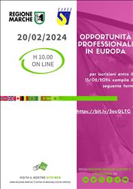 Webinar Opportunità professionali in Europa - 20 febbraio 2024