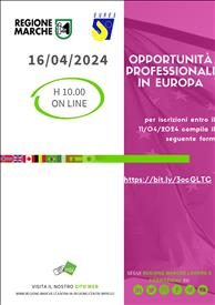 Webinar Opportunità professionali in Europa - 16 aprile 2024