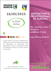 Opportunità in Europa - Webinar della Regione Marche del 16.05.2023
