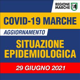 Coronavirus Marche: aggiornamento dati dal Servizio Sanità - situazione al 29/06/2021 ore 12.00
