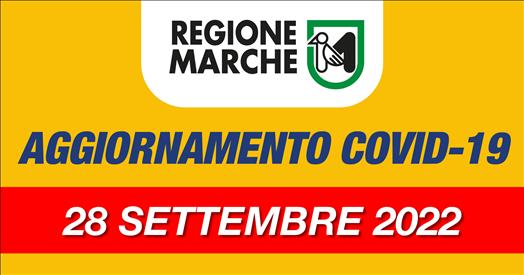 Coronavirus Marche: aggiornamento dati dal Servizio Sanità - situazione al 28/09/2022 ore 12.00
