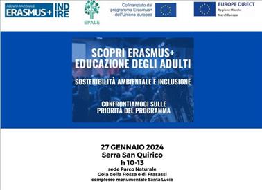 Evento “Scopri l’Erasmus+ Educazione degli adulti” - Sabato 27 gennaio 2024, Serra San Quirico 