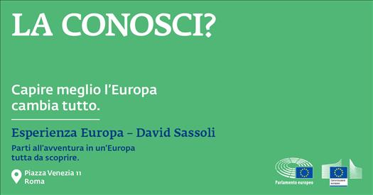 Esperienza Europa - David Sassoli. Aperto dal 22 ottobre in Piazza Venezia 11 a Roma