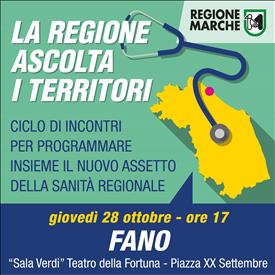 La Regione ascolta i territori, a Fano l’incontro per il nuovo piano sociosanitario