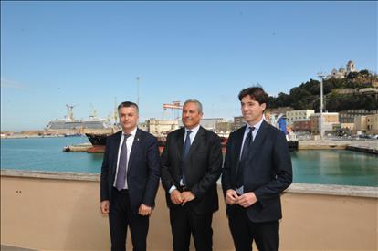 I viceministri Bignami e Rixi in visita al Polo intermodale con il presidente Acquaroli: