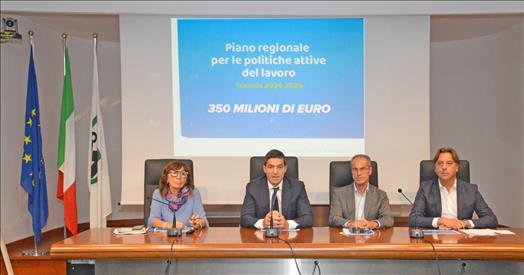 Piano regionale per le politiche attive del lavoro: 350 milioni di euro per il triennio 2024-2026