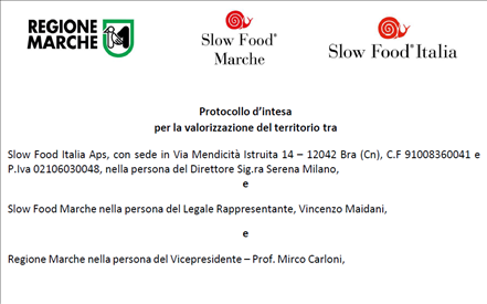 DIRETTA STREAMING sottoscrizione protocollo di intesa per la valorizzazione del territorio tra Regione Marche e Slow Food - Fratte Rosa 23-12-2021 ore 17