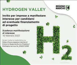 Anticipata la scadenza dell’avviso relativo alla manifestazione d’interesse regionale “Hydrogen Valley” al 10 febbraio 2022