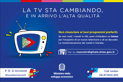 Dall’8 marzo i canali tv nazionali convertiti nel nuovo formato digitale: lo switch off delle Marche dal 15 al 24 marzo