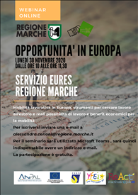 Webinar EURES del 30.11.2020 - Opportunità in Europa