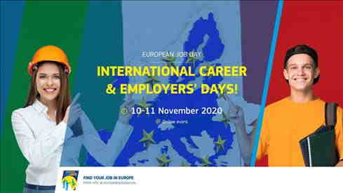 InternationalCareer & Employers’ Day con Eures Italia. Dal 10 all’11 novembre su piattaforma digitale