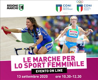 Evento on line Le Marche per lo sport Femminile