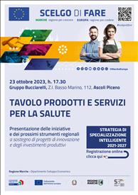 TAVOLO PRODOTTI E SERVIZI PER LA SALUTE - Evento il 23 ottobre 2023 ad Ascoli Piceno