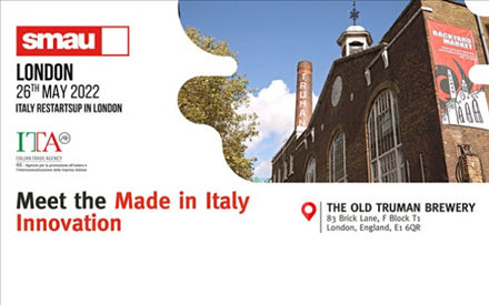 “SMAU LONDON” – (Londra, 25-26-27 Maggio 2022) la Regione Marche ricerca startup e PMI innovative