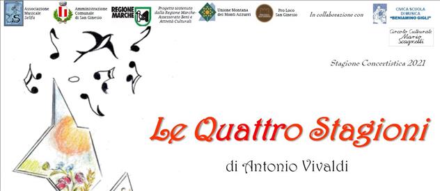 Associazione Musicale Selìfa - Concerto Le Quattro Stagioni di Antonio Vivaldi Mercoledì 29 a San Ginesio