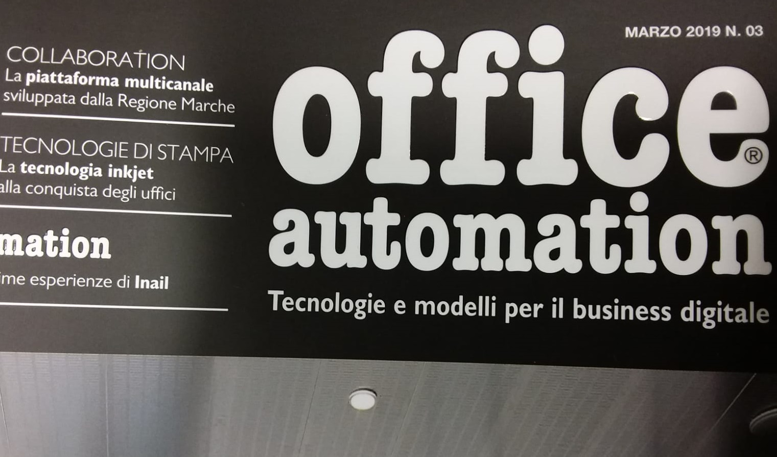 copertina mensile Office Automation SOIEL - marzo 2019