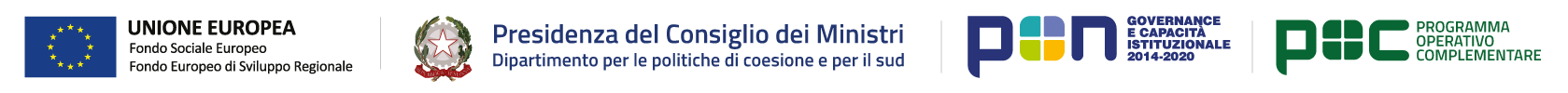 loghi: UE Fondi - DipCoes - POC - PON